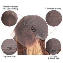Load image into Gallery viewer, 100% Human Hair TRANSPARENT Lace Front Wig, 20"
